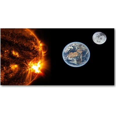 Foto obraz sklo tvrzené Slnečná sústava 100x50 cm