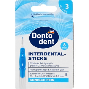 Dontodent Интердантелни стикчета, конични, фини, 6 бр (1304201)