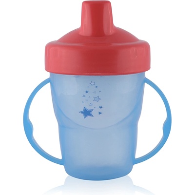 Baby Care Преходна чаша с дръжки и твърд накрайник Lorelli Baby Care - 210 ml, Синя (10230550001)