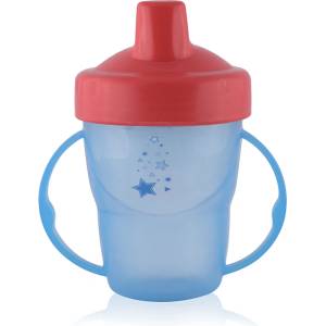 Lorelli Преходна чаша с дръжки и твърд накрайник Lorelli Baby Care - 210 ml, Синя (10230550001) - kindermarket