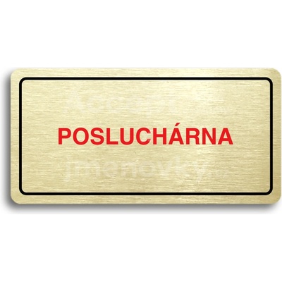 ACCEPT Piktogram POSLUCHÁRNA - zlatá tabulka - barevný tisk