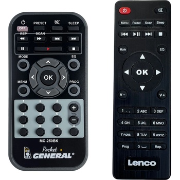 GENERAL Lenco mc-250bk - дистанционно управление дубликат (mc-250bk)