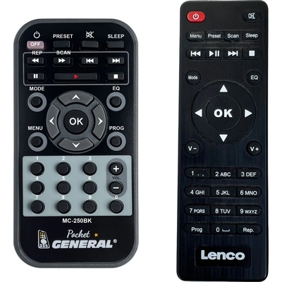 GENERAL Lenco mc-250bk - дистанционно управление дубликат (mc-250bk)