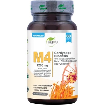 Grewia M4 | Cordyceps Sinensis 40% Polysaccharides - Beta 1.3 600 mg [60 капсули]