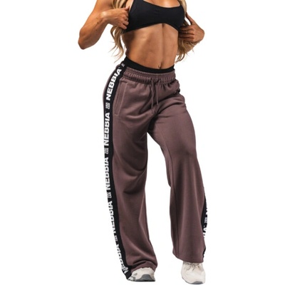 Nebbia Tepláky Straight Leg URBAN 490 hnědé