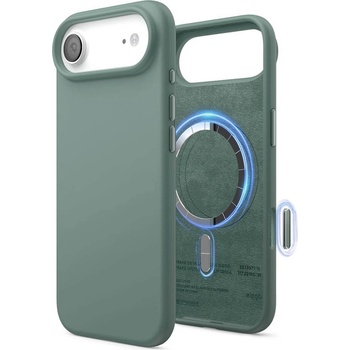 elago Силиконов (TPU) калъф с MagSafe за iPhone 17 Air - Elago Magnetic Soft Silicone Case (тъмнозелен) (ES17MSSC66AIR-MGR)
