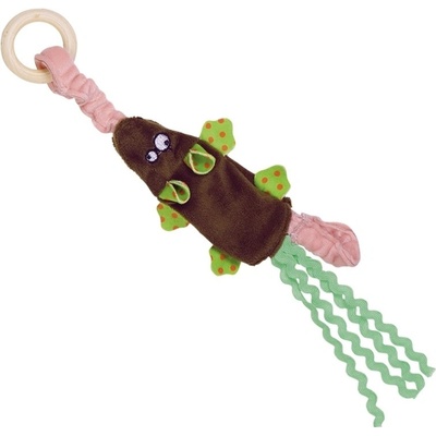 Nobby Plyšová myška s dřevěným kroužkem 29,5cm