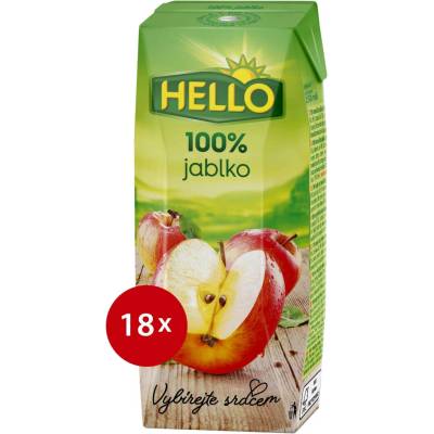 Hello 100% Jablková šťava 18 x 250 ml