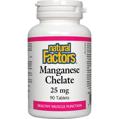 Natural Factors Manganese Chelate 25 mg [90 Таблетки]