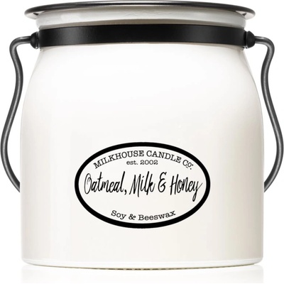 Milkhouse Candle Co. Creamery Oatmeal, Milk & Honey ароматна свещ Butter Jar 454 гр