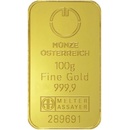 Münze Österreich zlatá tehlička 100 g