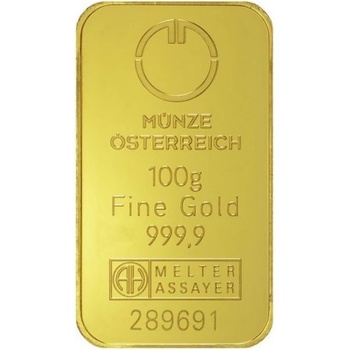 Münze Österreich zlatá tehlička 100 g