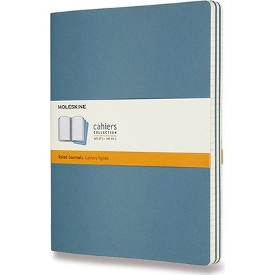 Moleskine Sešity Cahier B5 linkovaný 3 ks tmavě tyrkysové