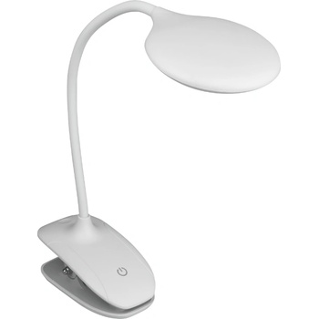 DPMSolid DTLL45W - LED настолна лампа с щипка, акумулаторна, 150 lm, 3000/4000/6500 K, бял (DTLL45W)
