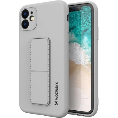 Wozinsky Калъф за телефон Wozinsky Kickstand Flexible Silicone със стойка за iPhone 12 Pro Max, сив (9111201940505)