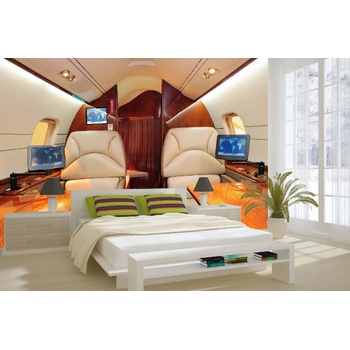 DIMEX ART s. r. o Самозалепваща се флизелинова фототапета луксозен самолет 375 x 250 см