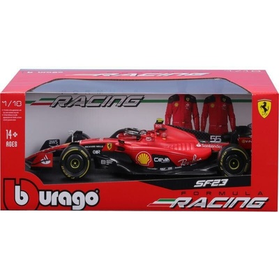 Bburago Formula F1 Ferrari Scuderia SF 23 2023 č.55 Carlos Sainzs jezdcem 1:18