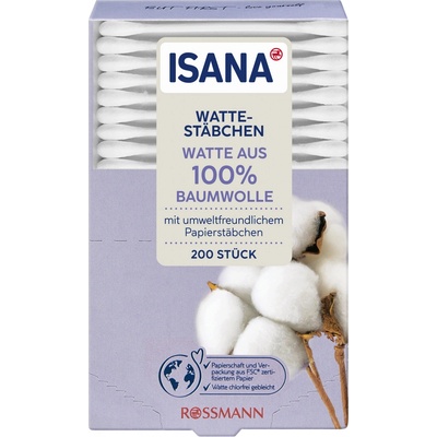 Isana Vatové tyčinky box 200 ks – Zboží Dáma
