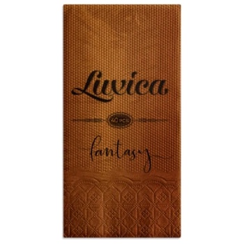 Luxica® Fantasy салфетки Теракота с дискретен релеф и фин бордюр 2 слоя | 40 броя Сгъвка 1/8 (22929292929)