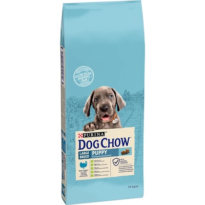 Dog Chow 2x14кг Puppy Large Breed Dog Chow Purina суха храна за кучета с пуешко
