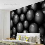  Фототапет Черни топки 3d