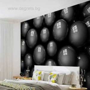  Фототапет Черни топки 3d