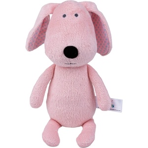 Balibazoo Мека играчка за гушкане Bali Bazoo - Dog, 28 cm, розова (111056) - baby