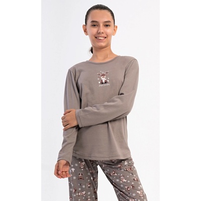 Dievčenské pyžamo dlhé Happy Everyday béžová