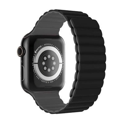 SWISSTEN SILICONE BAND FOR APPLE WATCH - MAGNETIC 38 / 40 / 41 mm BLACK/GREY 46000501