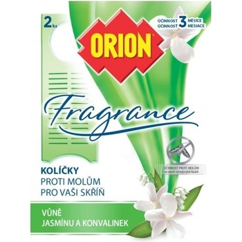 Orion Fragrance Jasmín a konvalinka závěsné kolíčky proti molům 2 kusy