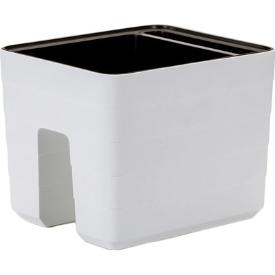 Plastia samozavlažovací truhlík Berberis na zábradlí 30 x 26 cm bílý