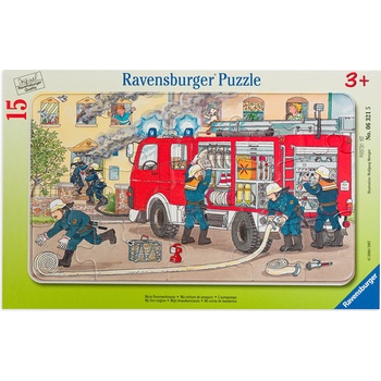 Ravensburger Пъзел Ravensburger от 15 части - Пожарникарска кола (6321)