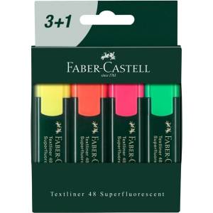Faber-Castell Текст маркер 48 faber-castell, 3 + 1 цвята