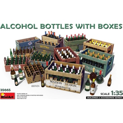 MiniArt Alcohol Bottles with Boxes 35665 1:35