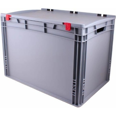Tavobal 400323 Euro přepravka s víkem 600 x 400 x 420 mm, šedá