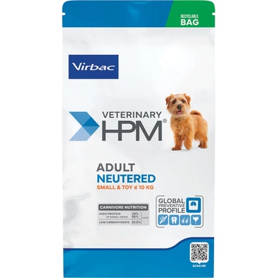 Virbac Veterinary HPM Adult Dog Neutered Small & Toy 3 kg