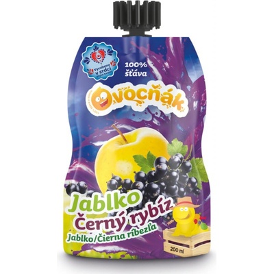 Ovocňák 100% šťáva jablko a černý rybíz 200ml