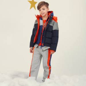 GUESS Зимно трицветно яке с качулка Guess Kids