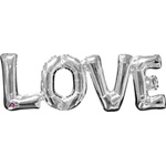 Amscan Балон от фолио LOVE сребрист 63 x 22 см