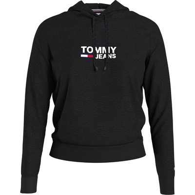 Tommy Hilfiger Суичър Tommy Jeans Corp Logo Hoodie - Black BDS