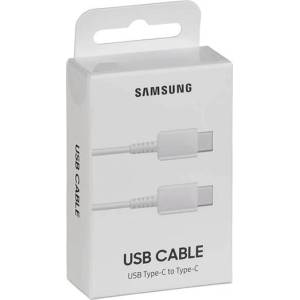 Samsung Оригинален USB-C към USB-C Кабел Samsung 1m EP-DA705BWE, Бял (EP-DA705BWEGWW)