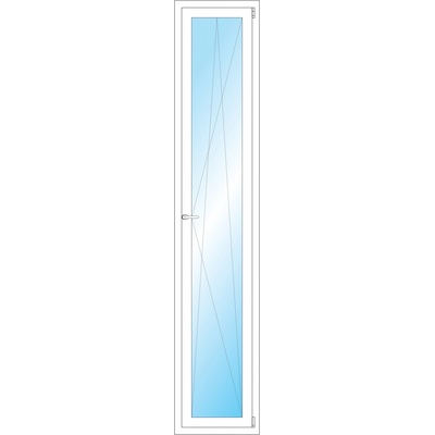 OKNA HNED Plastové okno 48x244 cm bílé otevíravé a sklopné pravé