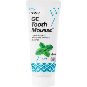 GC Tooth Mousse реминализиращ защитен крем за чувствителни зъби без флуорид вкус Mint 35ml