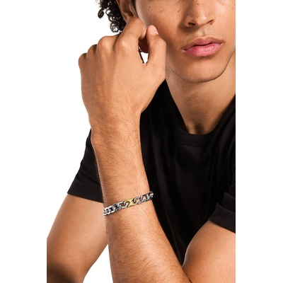 Emporio Armani гривна мъжка от неръждаема стомана без камък Eagle Logo (EGS3298040)