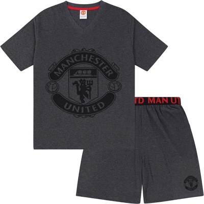 Fan Store Manchester United pyžamo krátké tmavě šedé