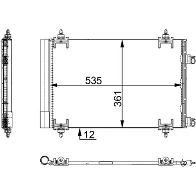 Kondenzátor klimatizace MAHLE ORIGINAL AC 668 000S (AC668000S)