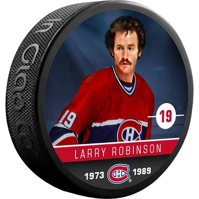 Inglasco Sherwood Puk Larry Robinson #19 Montreal Canadiens NHL Souvenir Collector Hockey Puck