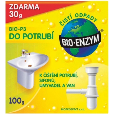 Bio-enzym Bio P3 do potrubí 100 g