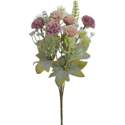 Kytice Trs mini karafiátů 29 cm - pudrová/starorůžová