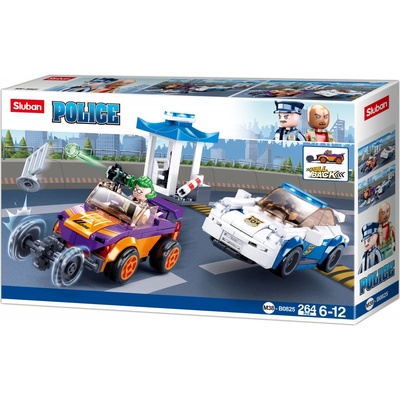 Sluban B0825 Policejní honička s natahovacím autem